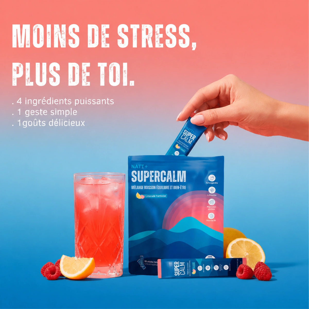SuperCalm NATI+ — Boisson Anti-Stress Cortisol & Rééquilibrante