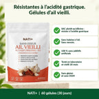 Gélules d'ail vieilli résistantes à l'acidité gastrique
